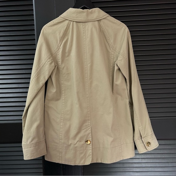 Vintage Y2K Style Juicy Couture Women's Tan Short Trench Coat Jacket Size Medium - Picture 13 of 16